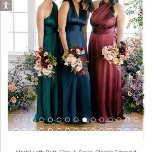 Revelry black satin convertible dress size 20. NWT. Never worn, no alterations